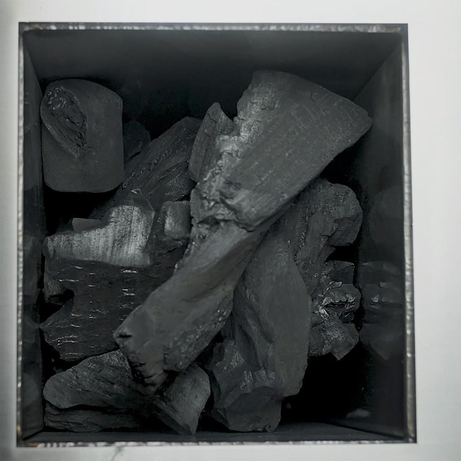 Kalamazoo K-SMOKE2-42 Freestanding Smoker Cabinet w/ Black Top - Charcoal in Hopper thumbnail