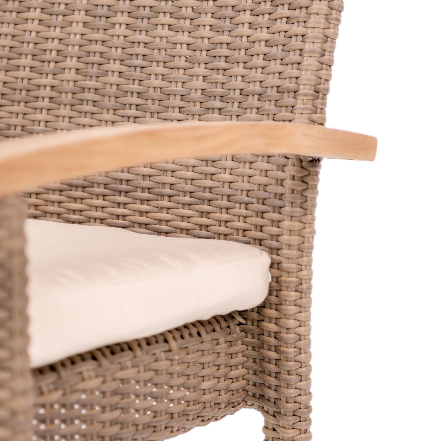 Teak + Table Havana Arm Chair in Stacking - Chair Detail - Detail thumbnail
