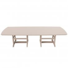 Pawleys Island 46 x 120 Poly Lumber Patio Dining Table - Weatherwood