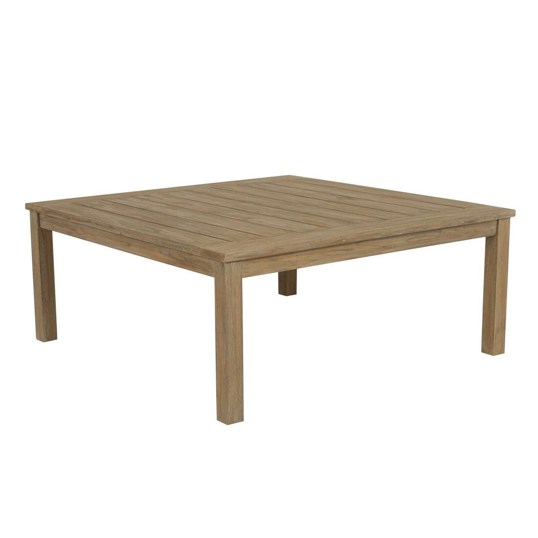 Sunset West Coastal Teak 48-Inch Square Teak Patio Coffee Table