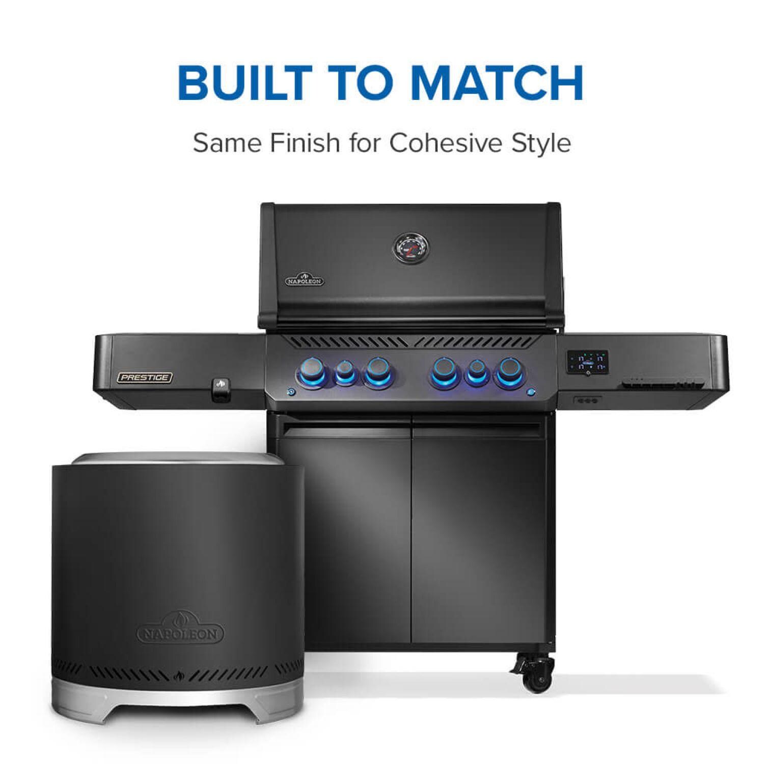 Napoleon NWFPMTI-PHM Timberwolf 18-in Smokeless Round Fire Pit in Matte Black - Match w/ Your Matte Black Napoleon Grill - Detail thumbnail