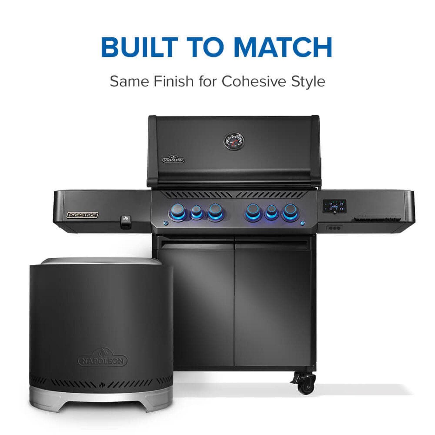 Napoleon NWFPMTI-PHM Timberwolf 18-in Smokeless Round Fire Pit in Matte Black - Match w/ Your Matte Black Napoleon Grill - Detail thumbnail