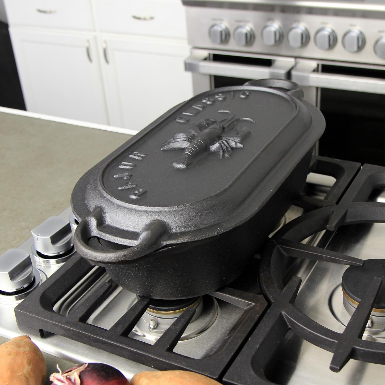 Cajun Cookware 8-Quart Unseasoned Cast Iron Casserole Pot - Lifestyle View thumbnail