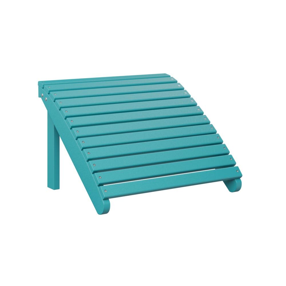 Recycled Plastic Adirondack Ottoman in Aruba Blue by Berlin Gardens