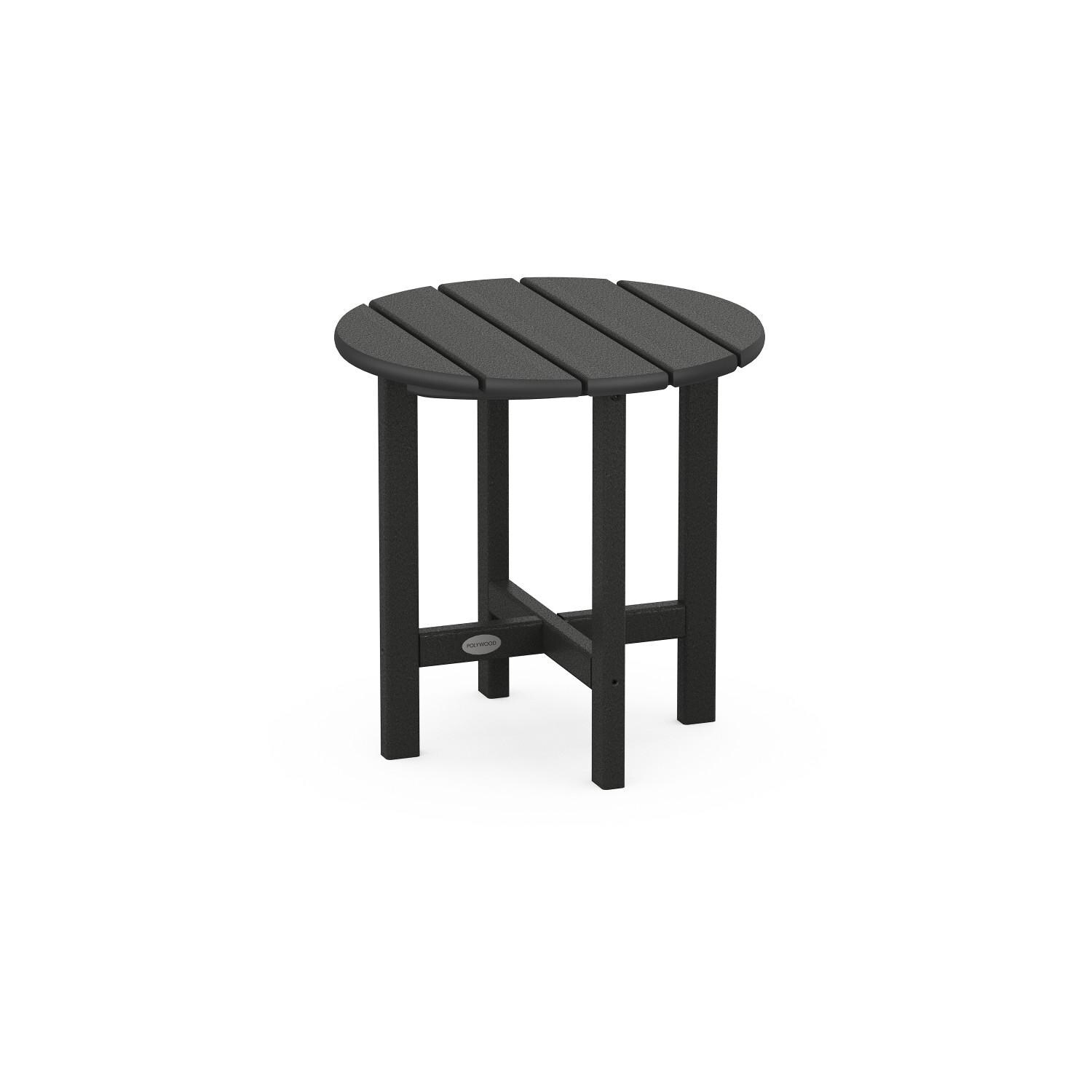 POLYWOOD PWS498-1-BL Nautical 3-Piece Adirondack Set - Round Side Table thumbnail