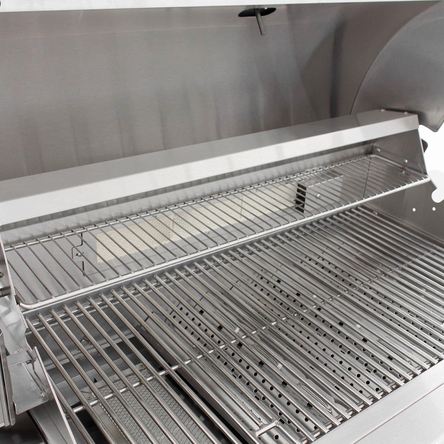 Coyote S-Series 36-Inch Built-In Gas Grill - Interior Angle View - Shown With Warming Rack thumbnail