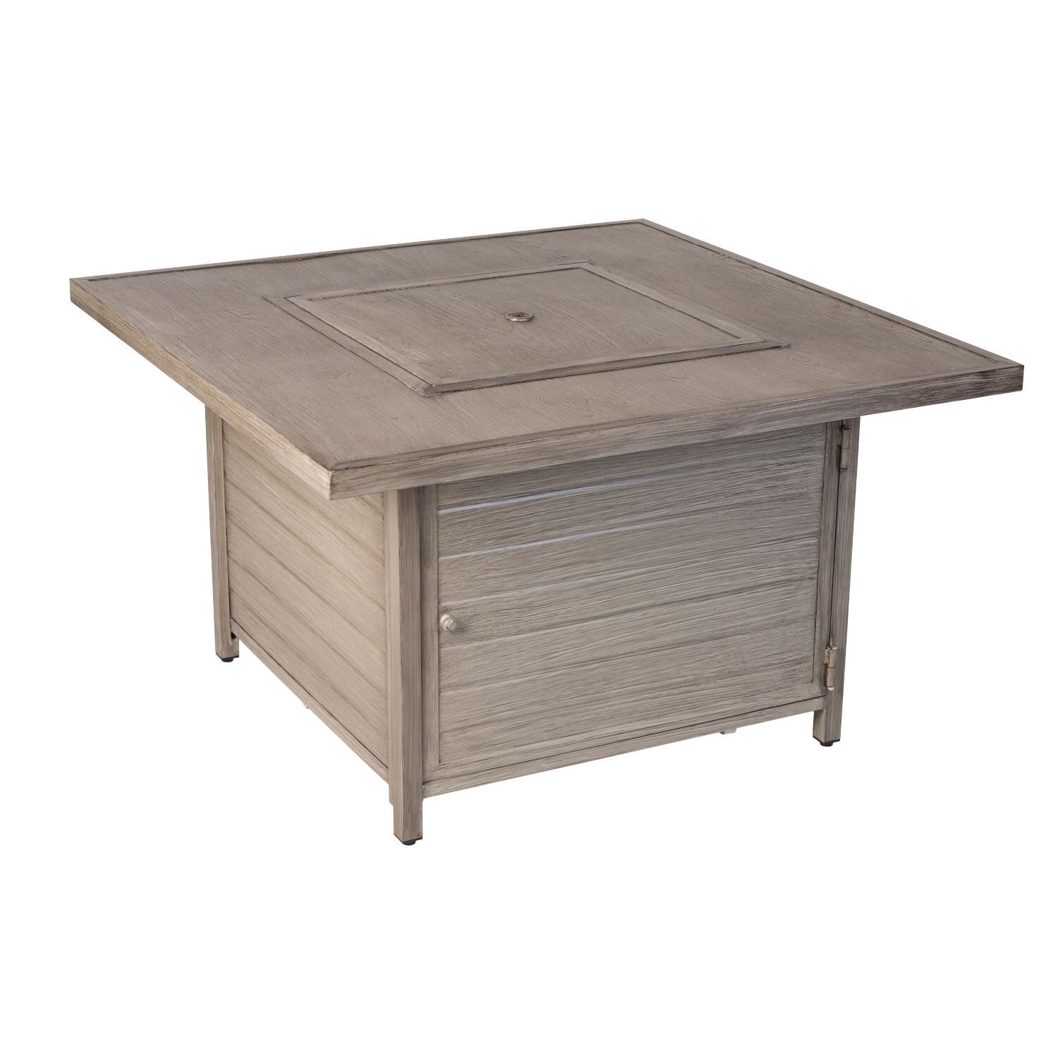 Ultimate Patio SC62741 Saddlebunch 40-Inch Square Aluminum Propane Fire Pit Table - Full View thumbnail