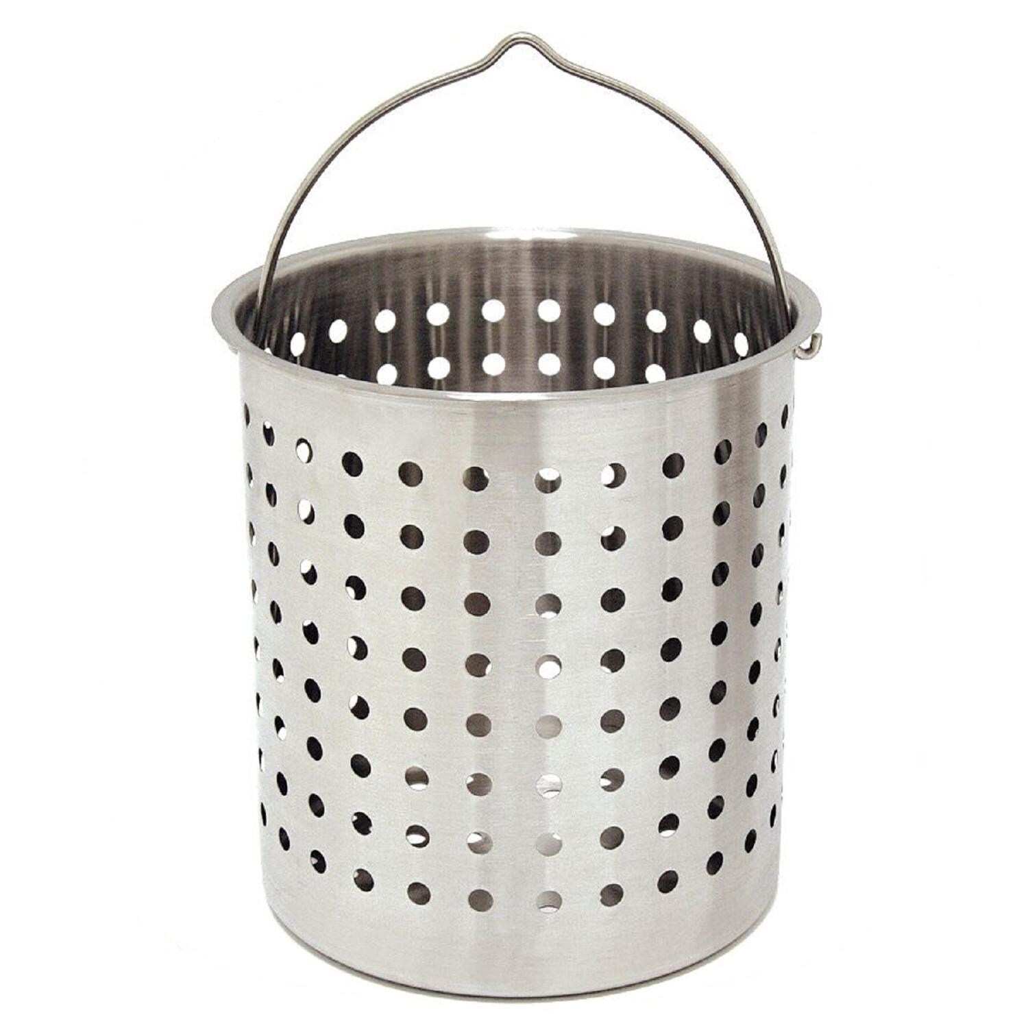 Bayou Classic Baskets 142 Quart Perforated Stainless Steel Fry Basket - B142 - Basket Full View thumbnail