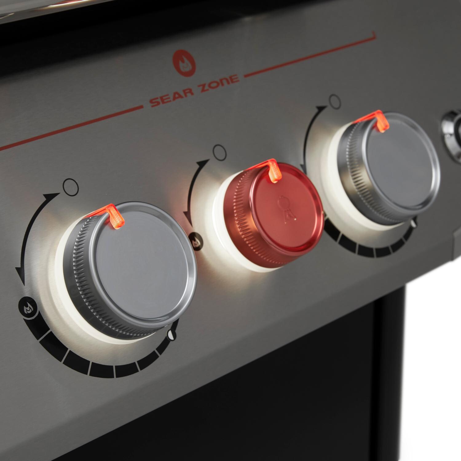 Weber GENESIS 37810001 EPX-335 Natural Gas Smart Grill with Sear Burner & Side Burner - Black - Lighted Control Knobs thumbnail