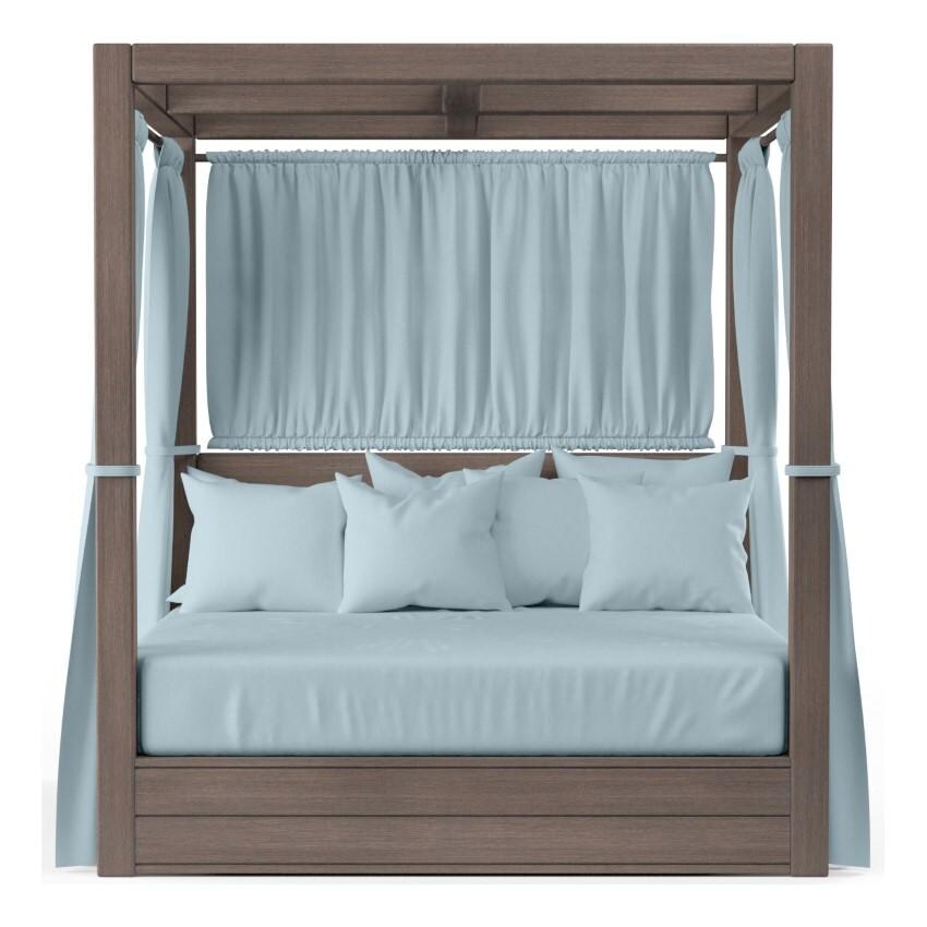 Laguna Aluminum Resort King Daybed w/ No Welt in Driftwood/Canvas Skyline by Sunset West - White Background thumbnail