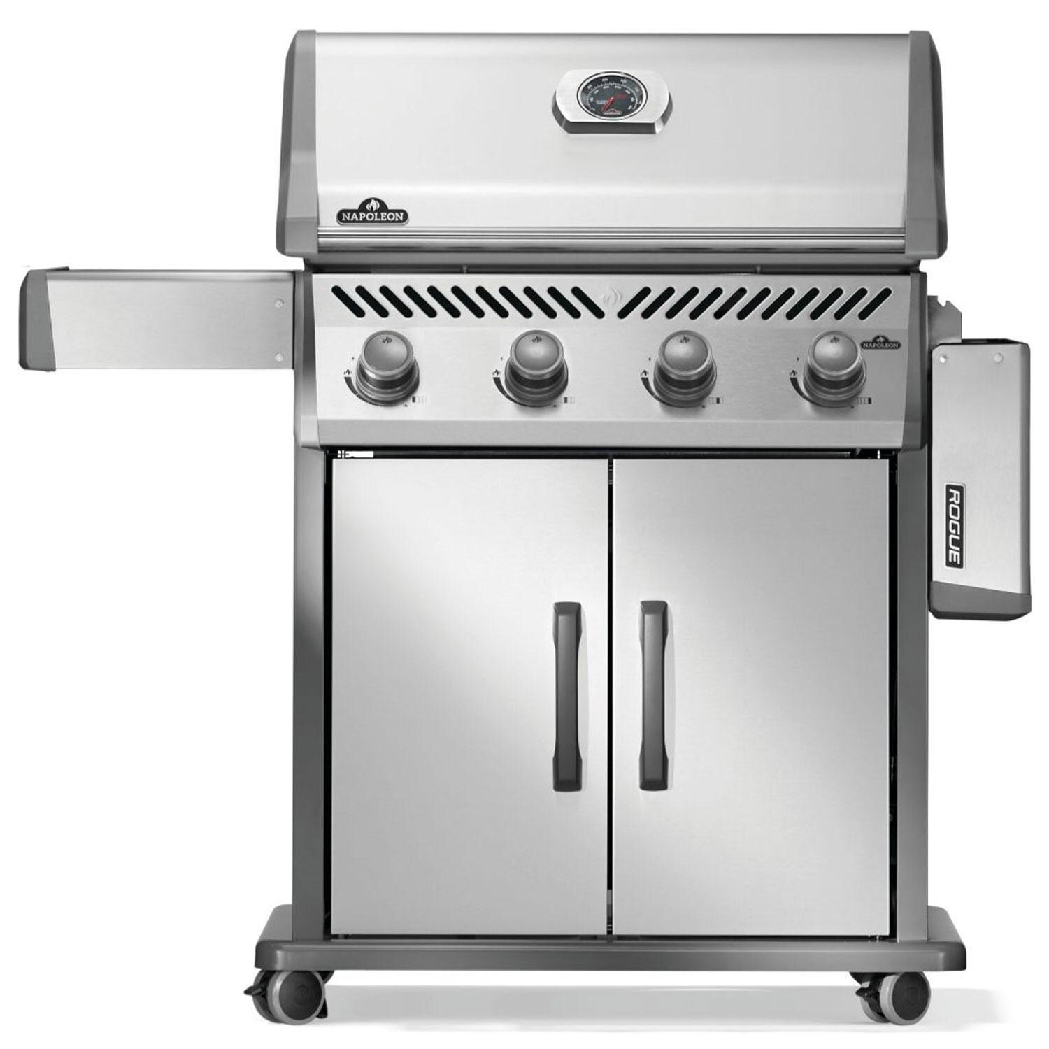 Napoleon R525PSS-2 Rogue 525 Propane Gas Grill - Stainless Steel - Shelf Down - White Background thumbnail