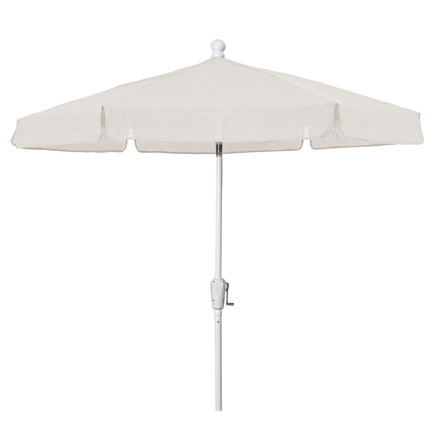 FiberBuilt 7.5 Ft Aluminum Natural Market Patio Umbrella W/ Crank Lift & Tilt - Straight thumbnail