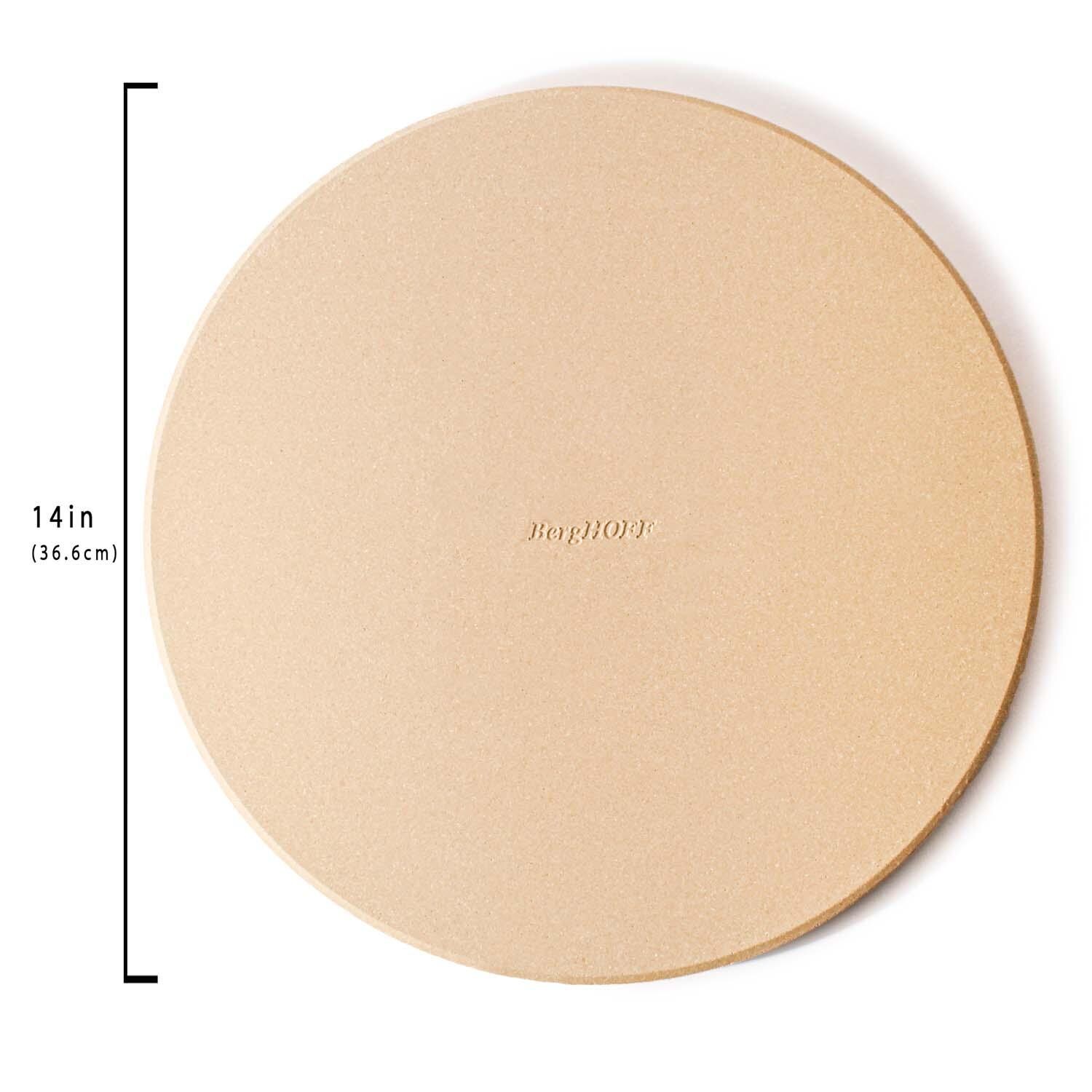 BergHOFF 14-in Leo Pizza Stone w/ Pizza Cutter Set - Large - Dimensional thumbnail