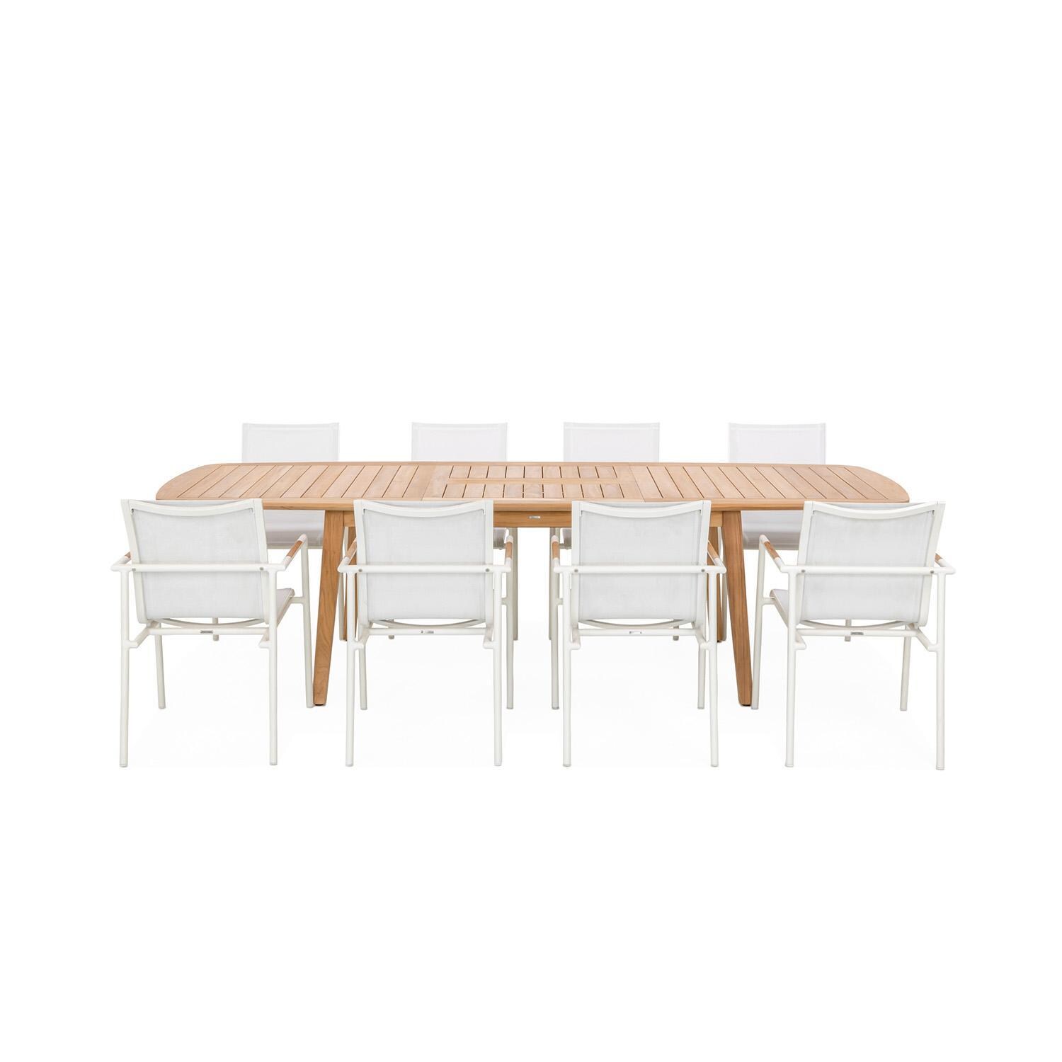 Paros/Cayman Expansion 9 Piece Dining Set By Teak + Table