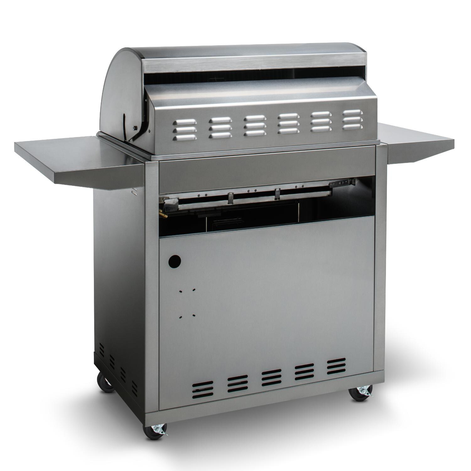 Blaze - BLZ-4LBM-LP Prelude LBM 32-Inch 4-Burner Propane Gas Grill - Rear View thumbnail