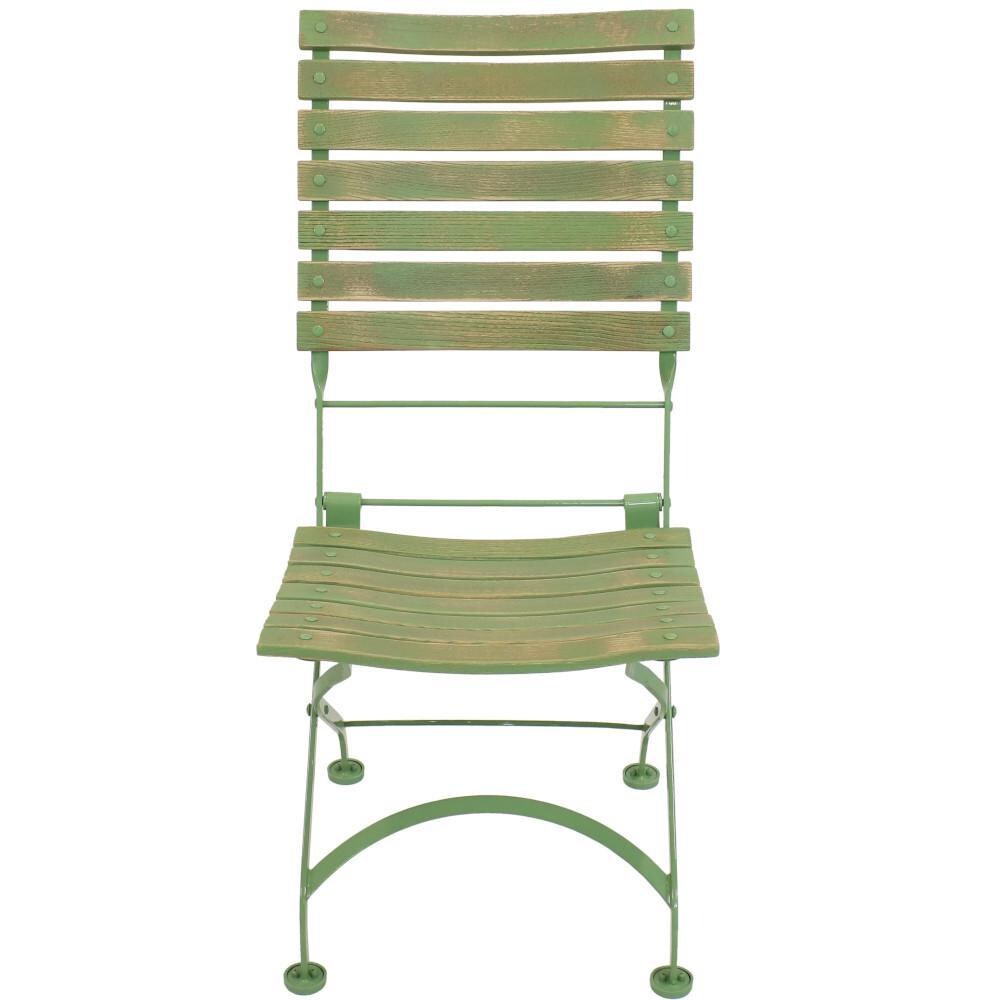 Ultimate Patio Folding Chestnut Wooden Folding Chair - Front View thumbnail