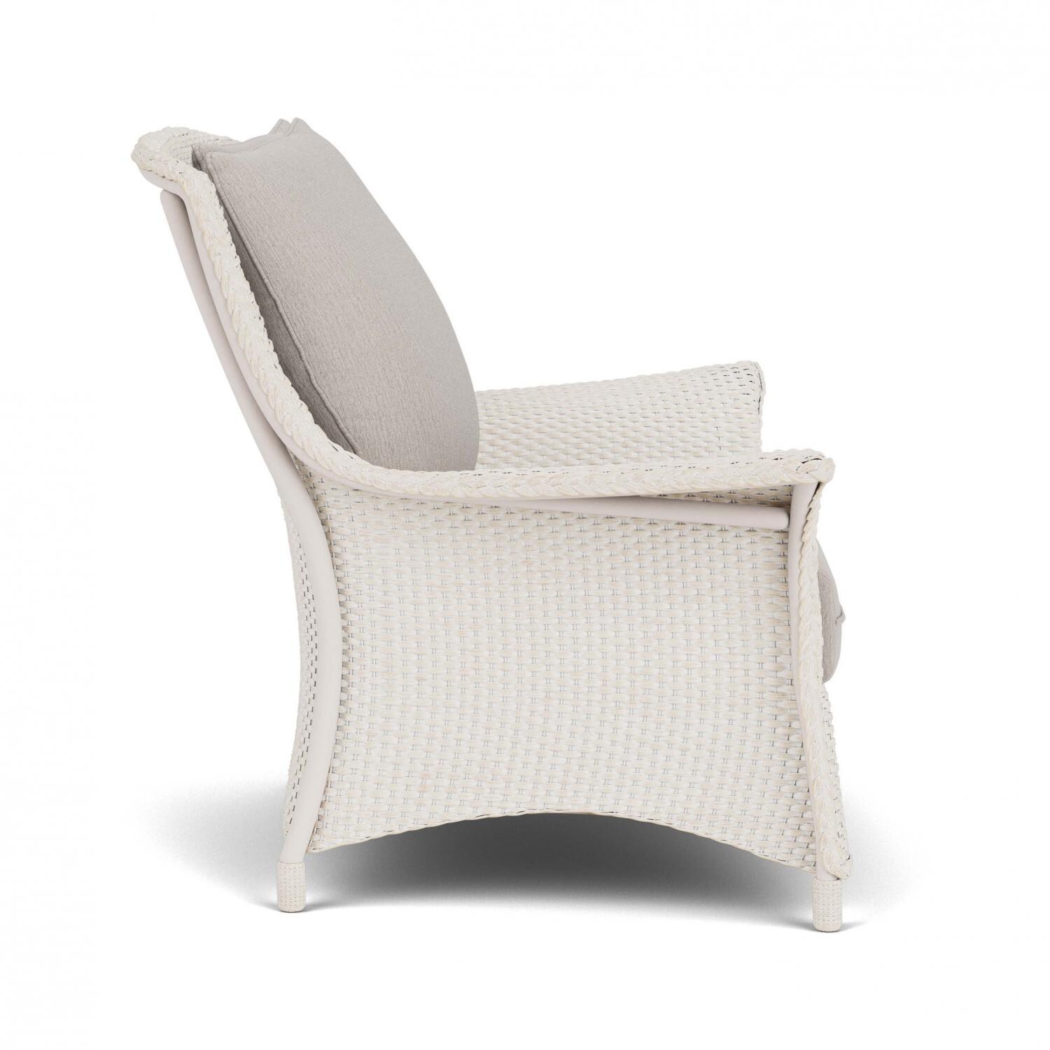 Lloyd Flanders Mandalay Chair and a Half in Antique White Finish with Remy Cloud Fabric - Side thumbnail