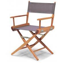 World Famous Dining Height Director Chair By Telescope Casual - Varnish/Gray
