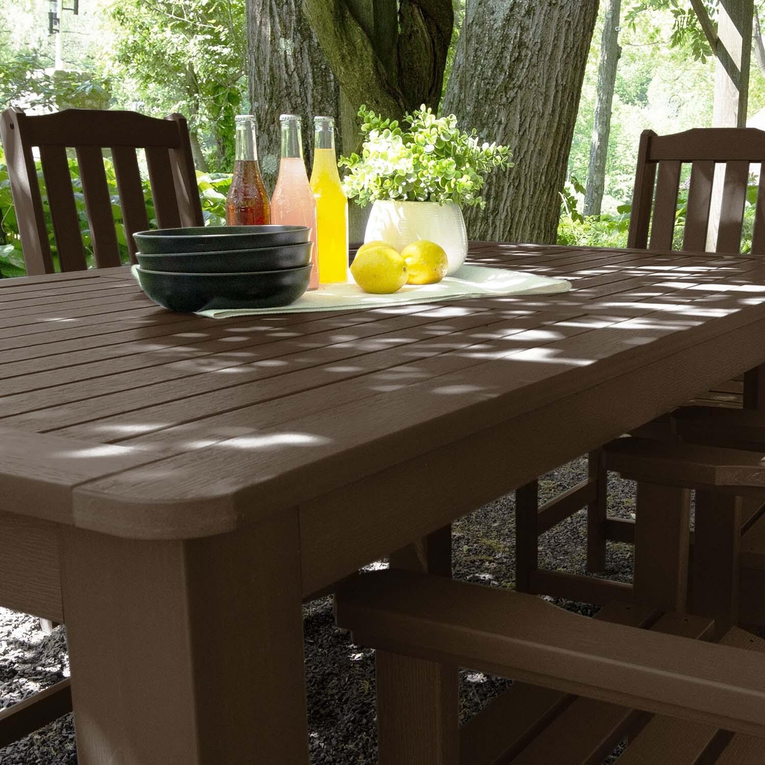 Hart Lane 7 Pc Rectangular Counter Height Dining Set in Weathered Acorn By Lakeview Outdoor Designs - Detail thumbnail