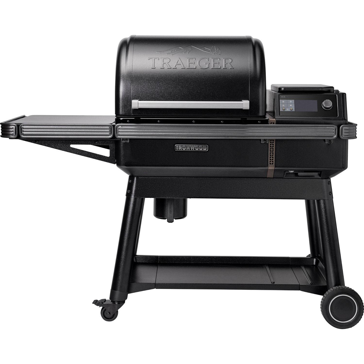 Traeger Ironwood Wood Pellet Grill W/ Pop-And-Lock Accessory Rail - TFB61RLG