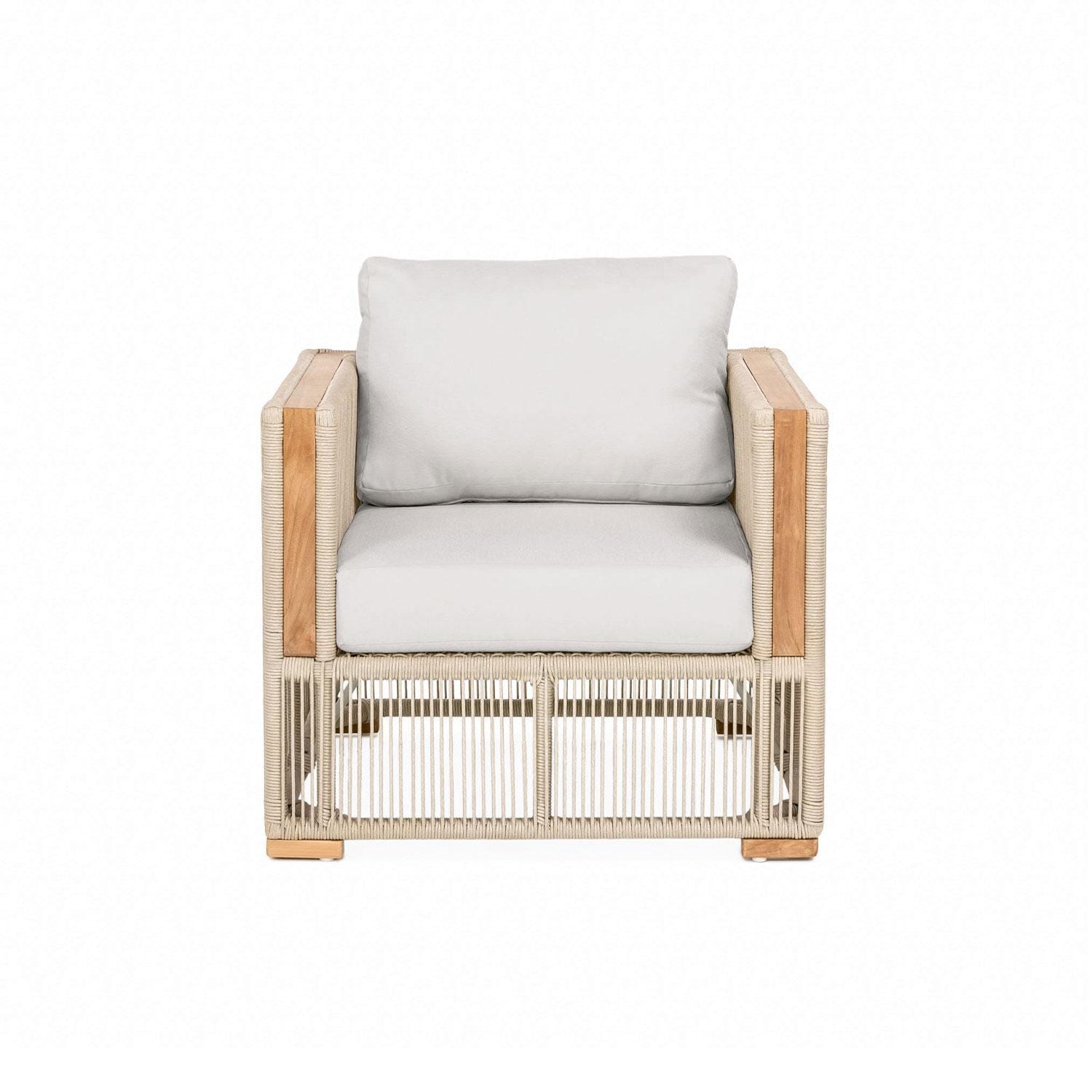 Pelican View Woven Rope Club Chair in Silver by Lakeview Outdoor Designs - White Background thumbnail