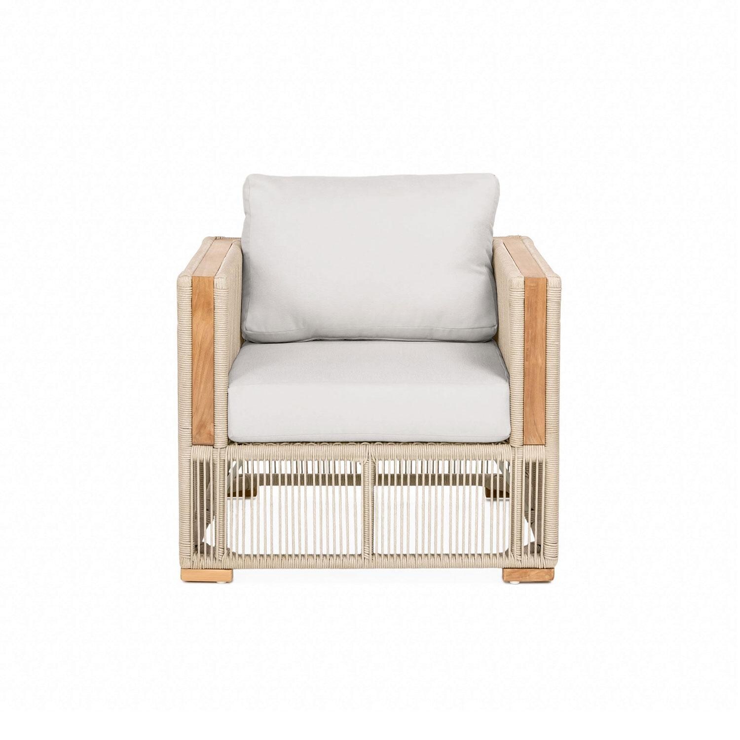 Pelican View Woven Rope Club Chair in Sand/Silver by Lakeview Outdoor Designs
