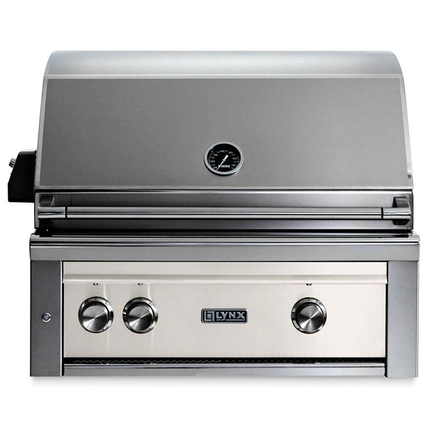 Lynx L30R-3-GLLP Professional 30 Inch Built-In Propane Gas Grill w/ Rotisserie in Glacier - Display - White Background thumbnail