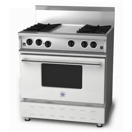 Bluestar Range Rnb 36 Inch Natural Gas With Griddle White Bluestar Range Rnb 36 Inch Natural Gas With Griddle White