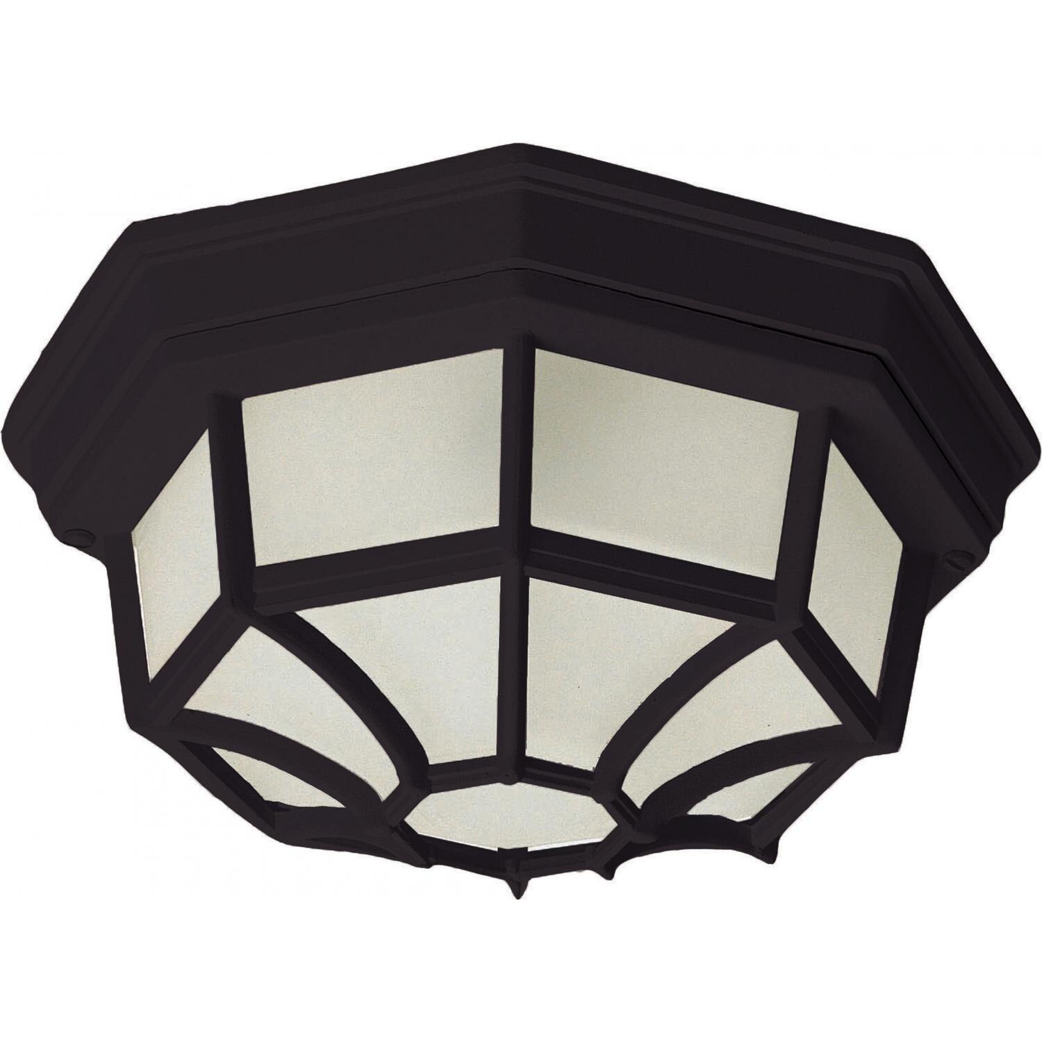 Maxim Crown Hill Two Light 11-Inch Outdoor Flush Mount - Black - 1020BK