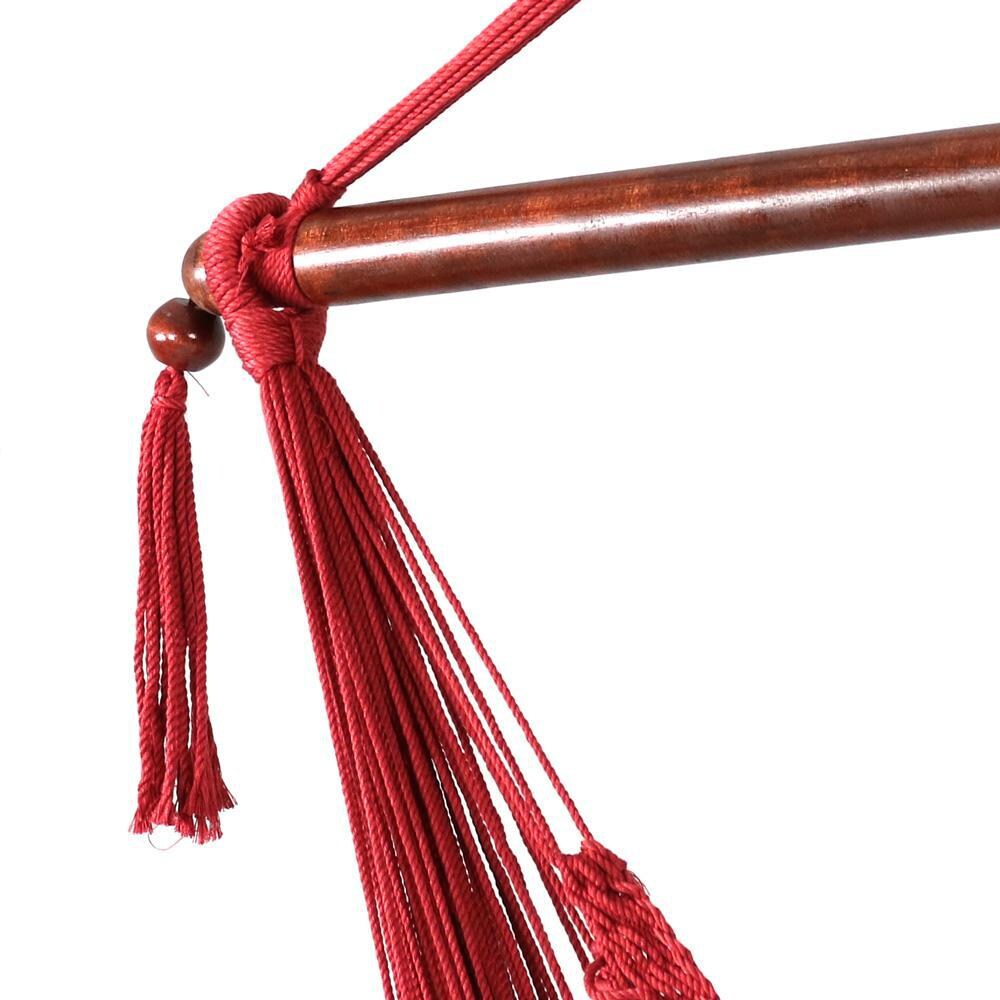 Ultimate Patio Extra Large Hanging Caribbean Hammock Chair - Red - Support Bar Detail thumbnail