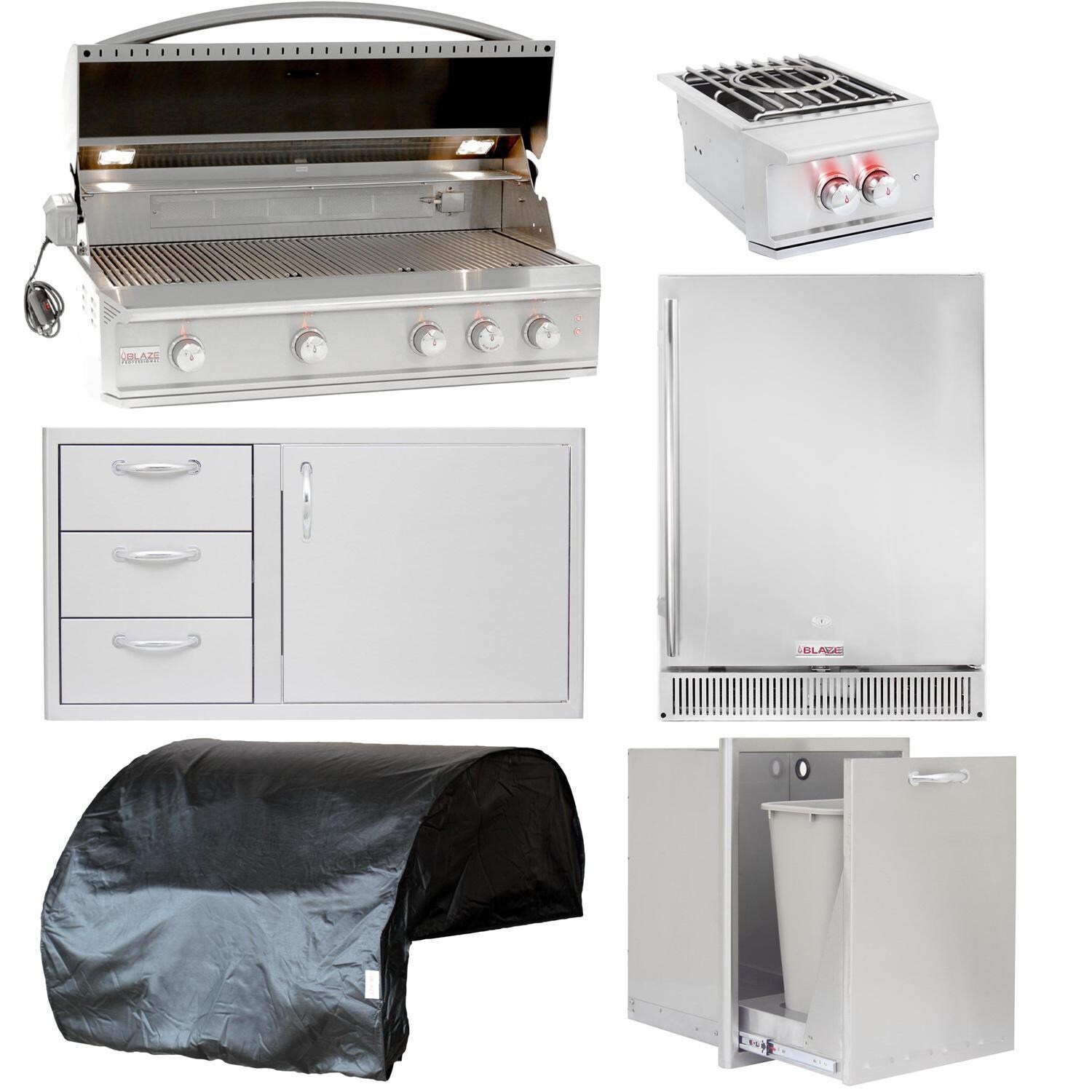 Blaze Professional LUX 6-Piece 44-Inch Natural Gas Outdoor Kitchen Package - BLZ-4PRO-NG