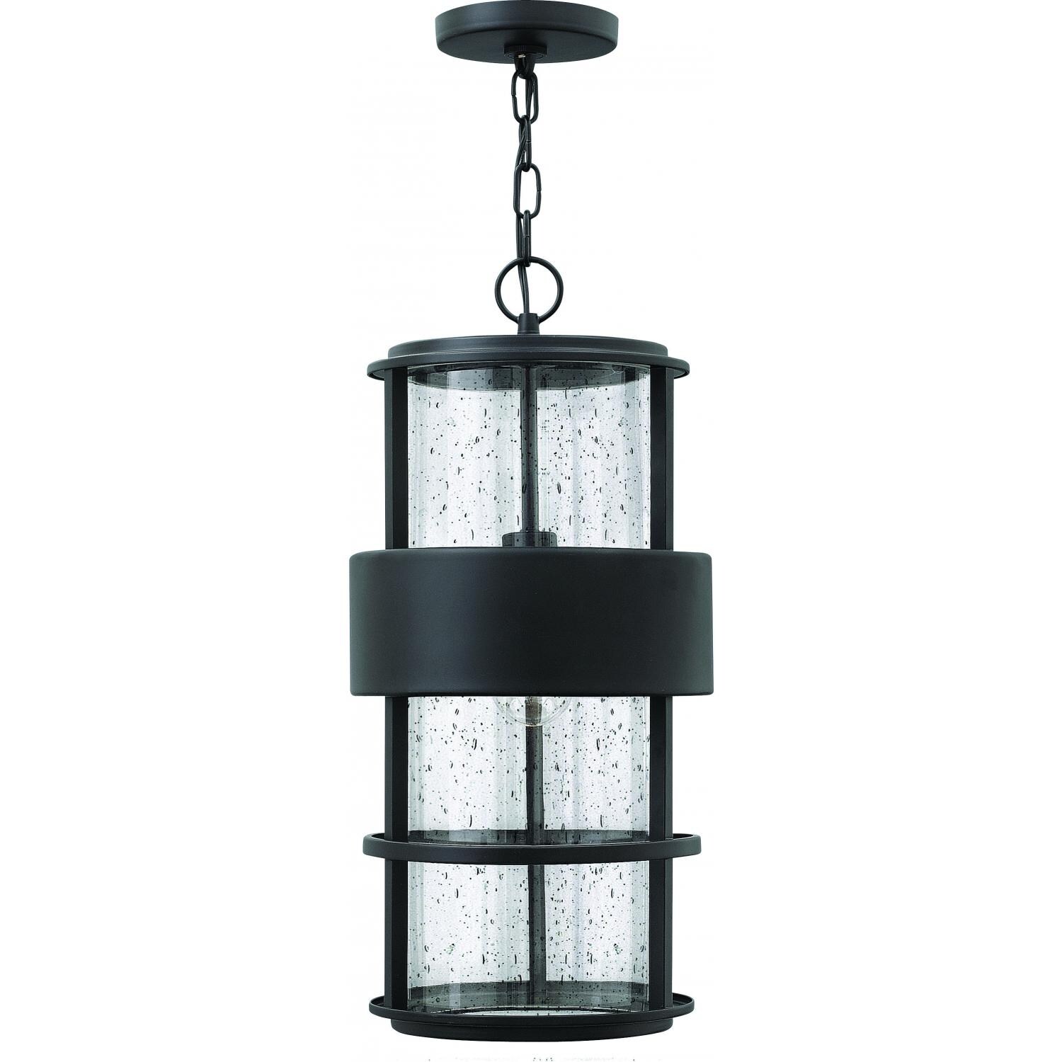 Hinkley Lighting Saturn 1902SK 100W One Light Outdoor Ceiling Light - Satin Black thumbnail