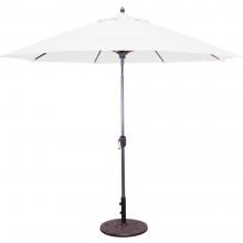 Galtech 9 Ft. Bar Height Octagonal Aluminum Patio Market Umbrella W/ Crank Lift And Auto Tilt - Charcoal Frame W/ Sunbrella Canvas Natural Canopy