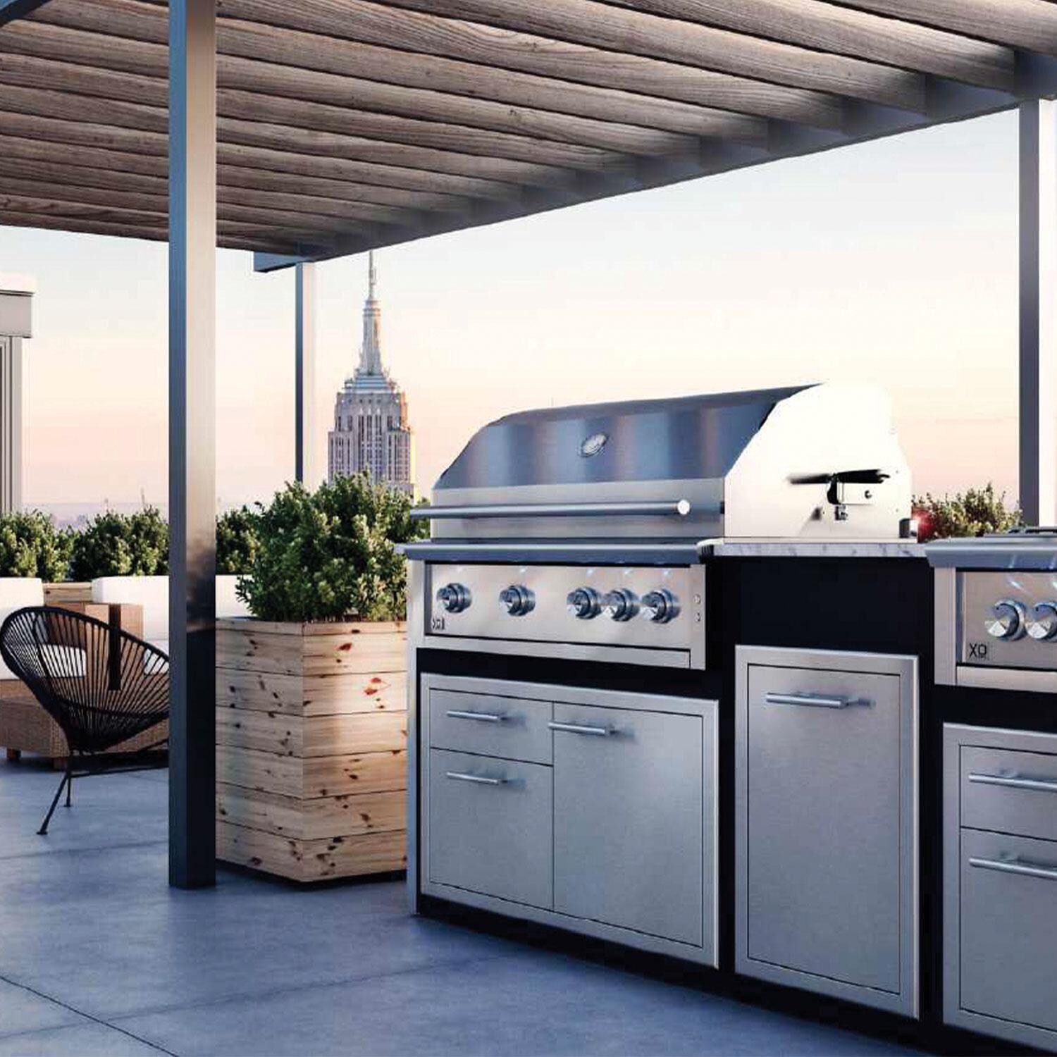 XO Appliance XOG42COMBO Pro-Grade 42-Inch Outdoor Stainless Steel Access Door & Drawer Combo - Lifestyle thumbnail