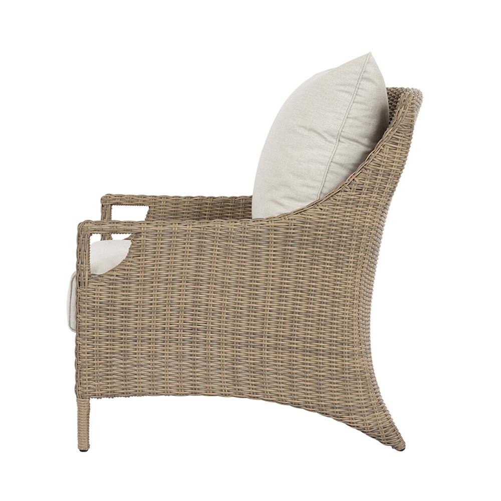 Sunset West - 2301-21-40433 - Ibiza Resin Wicker Patio Club Chair W/ Sunbrella Cast Silver Cushions - Side View thumbnail