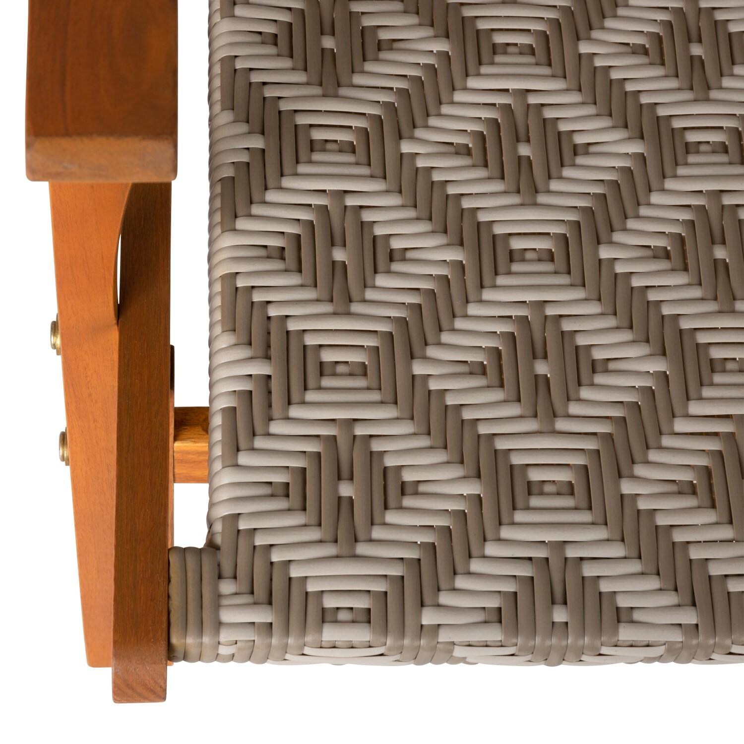 Crewview Outdoor Chair w/ All Weather Wicker Weave by Ultimate Patio - Seat - Detail thumbnail