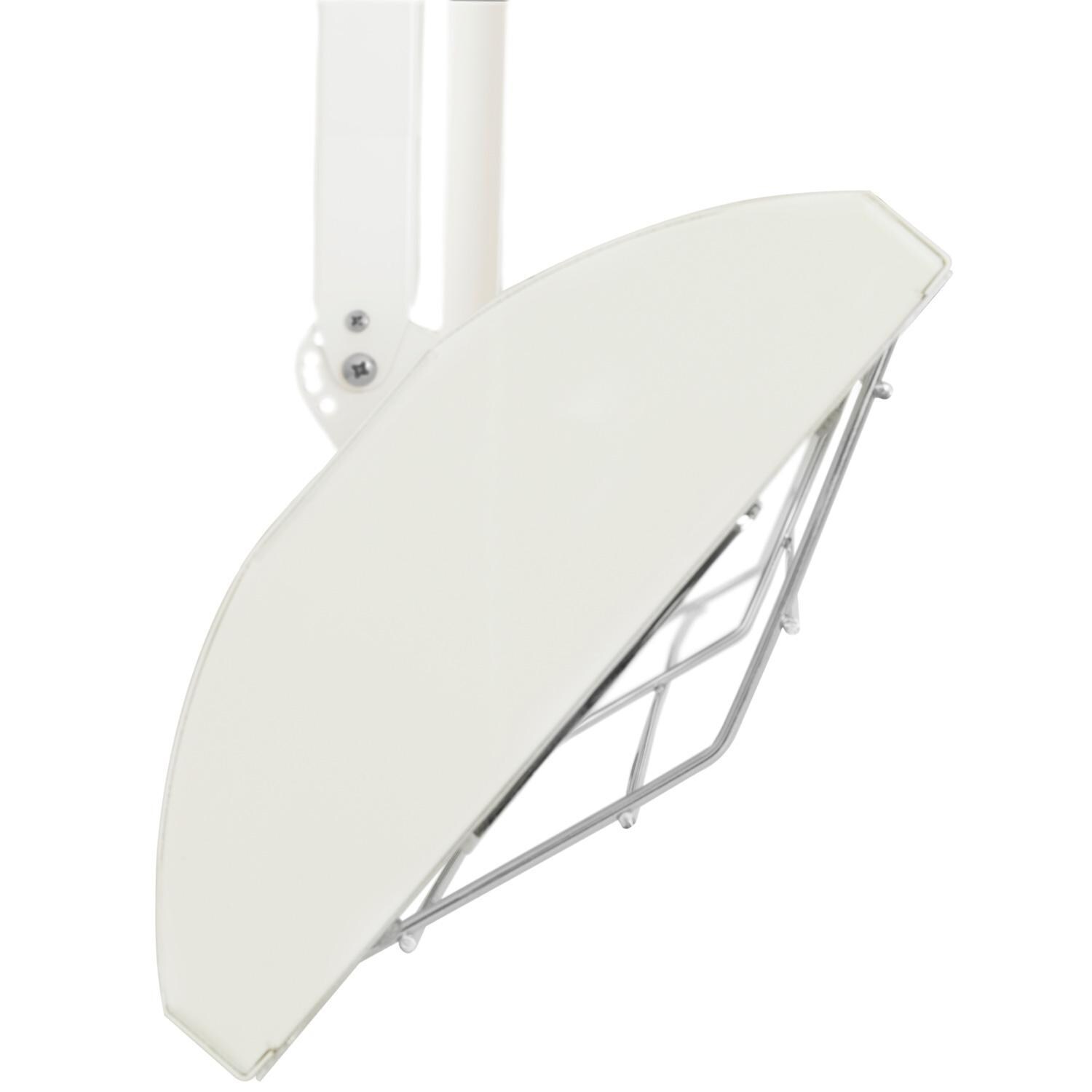 Infratech 13 1246BR Drop Pole Mount Assembly (Assembly Only - Heater Not Included) - White - Closeup of Heater Tilted thumbnail