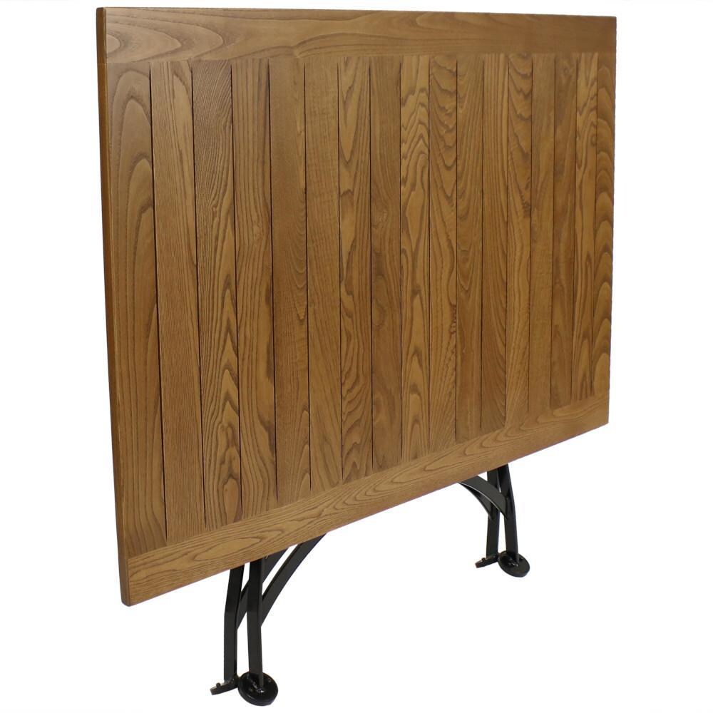 Ultimate Patio 48-Inch European Chestnut Wood Folding Dining Table - Folded thumbnail