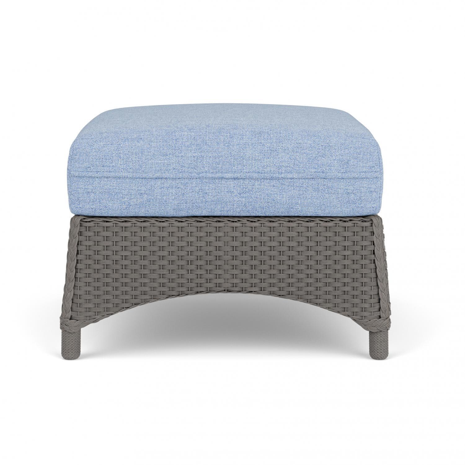 Lloyd Flanders Mandalay Ottoman in Pewter Finish with Demo Skyway fabric thumbnail