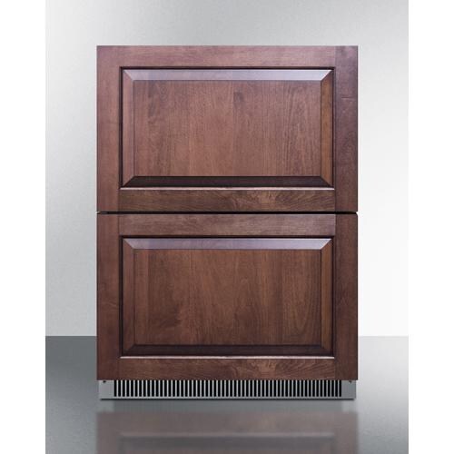 Summit 24-Inch 3.54 Cu. Ft. 2-Drawer All-Freezer, ADA Compliant - Custom Panel - ADFD2D24