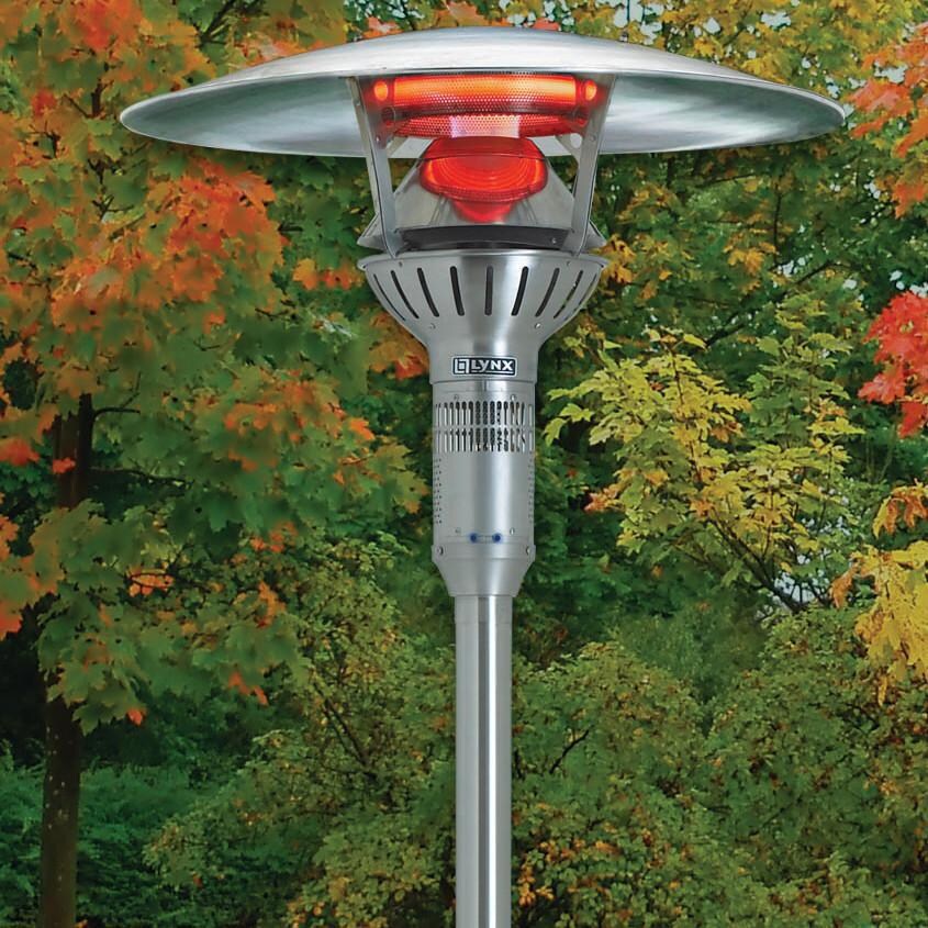 Lynx 53,000 BTU Natural Gas Infrared Post Mount Patio Heater - Close Up  thumbnail