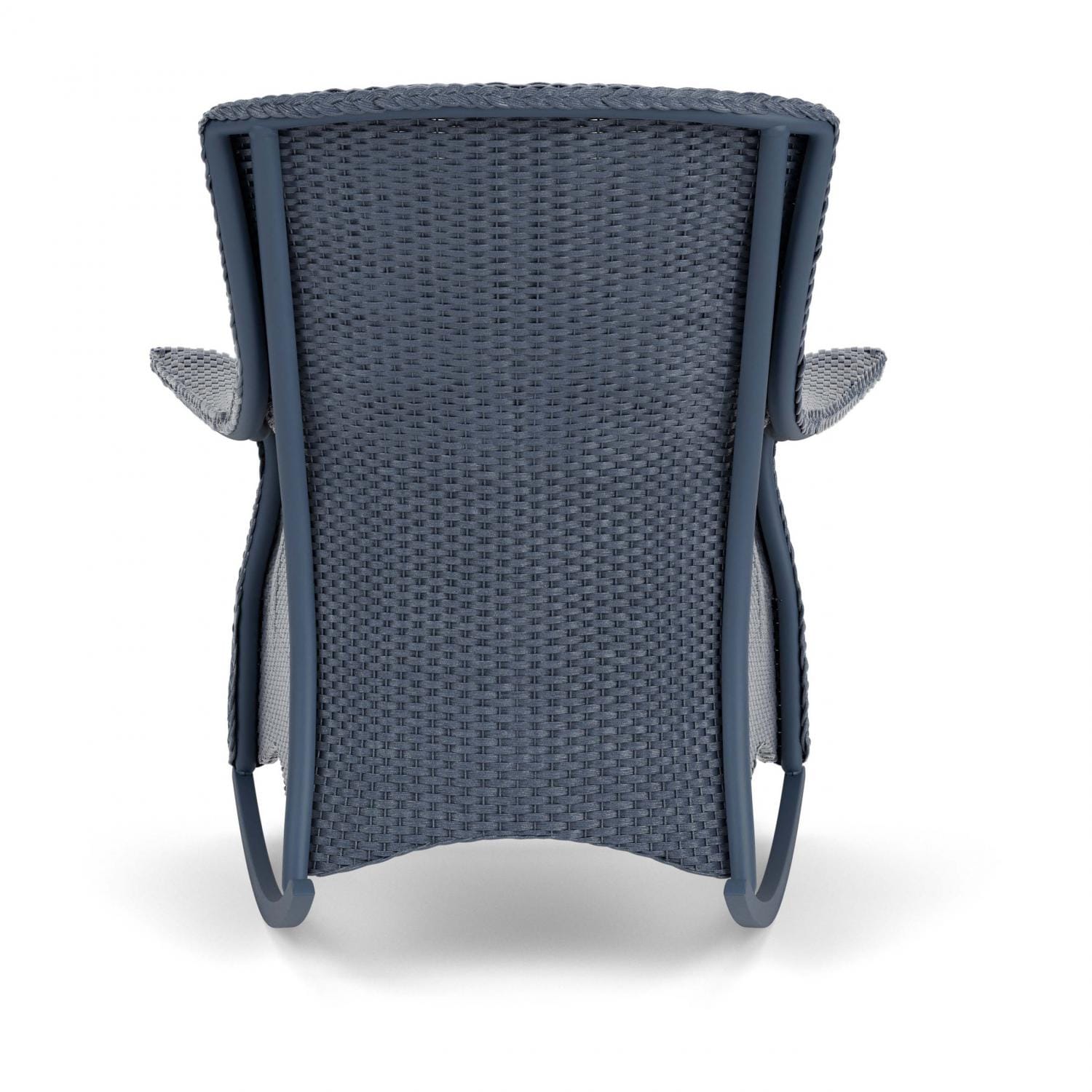 Lloyd Flanders Mandalay Lounge Rocker In Denim Blue Finish With Sailcloth Salt Fabric - Back thumbnail