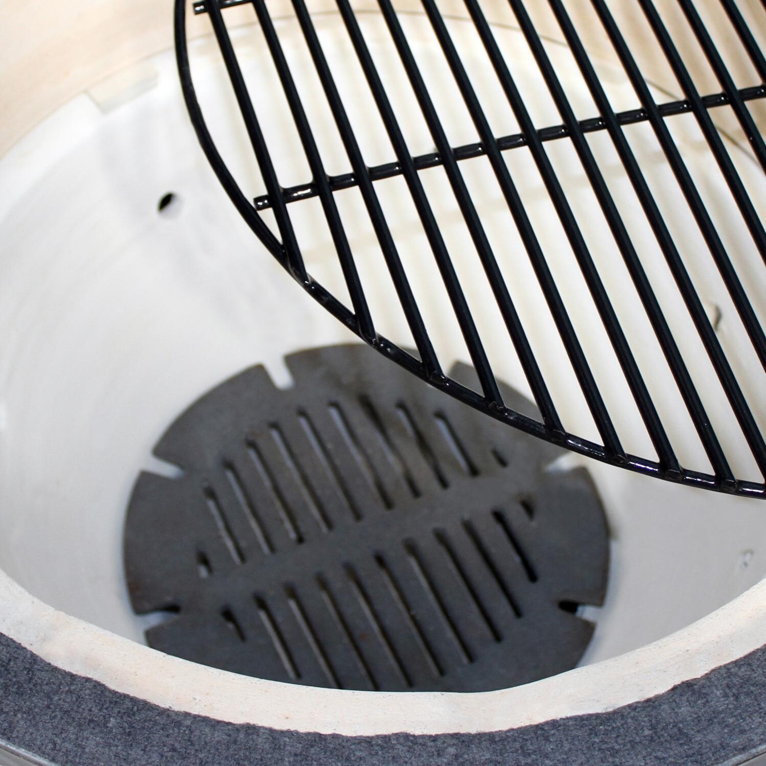 Grill Dome XL Kamado - Cast Iron Fire Grate and Porcelain Coated Cooking Grid thumbnail