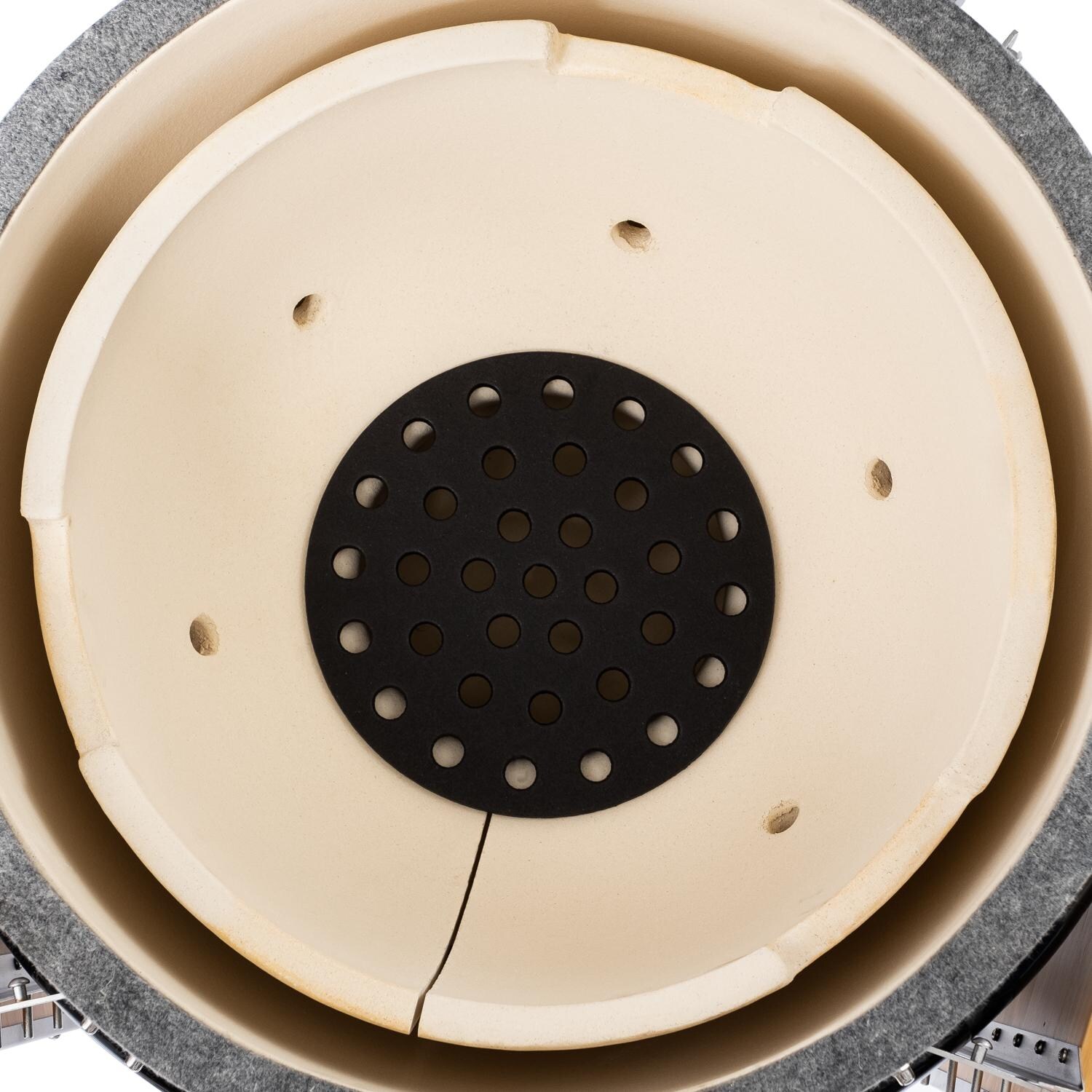 Victory - BBQ-VCT-K-24B - 21-Inch Kamado Grill & Smoker - Cast Iron Charcoal Grate thumbnail