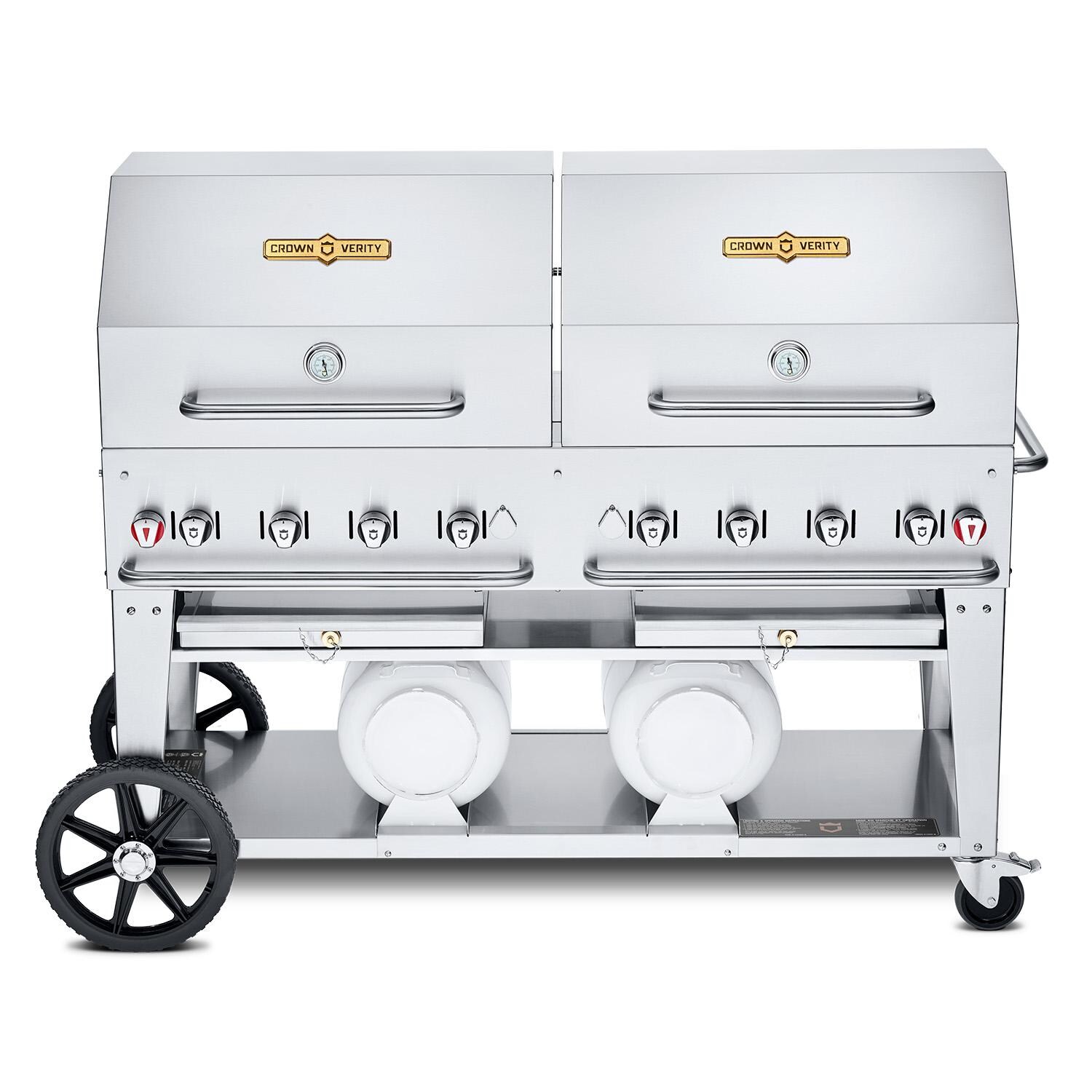Crown Verity CV-CCB-60RDP 60-Inch Club Series Grill Dome Package W/Horizontal Tanks thumbnail