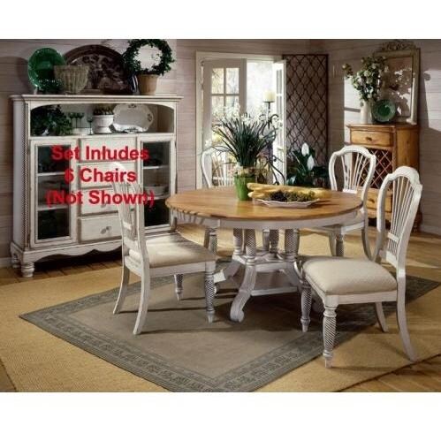 Hillsdale Wilshire 7-piece Round Dining Set - Pine/antique White
