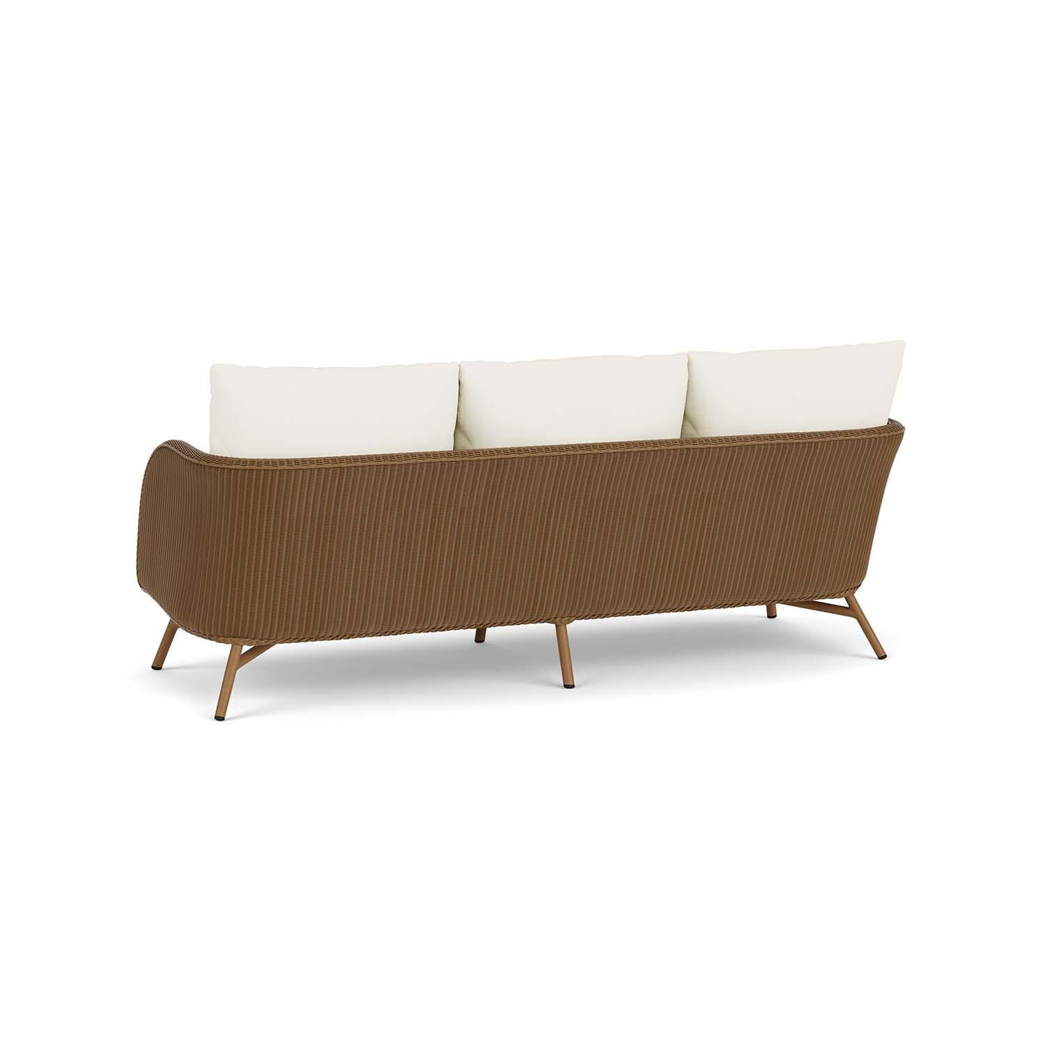 Lloyd Flanders Essence Sofa W/Sailcloth Salt Fabric - Hickory Finish - Back Left thumbnail