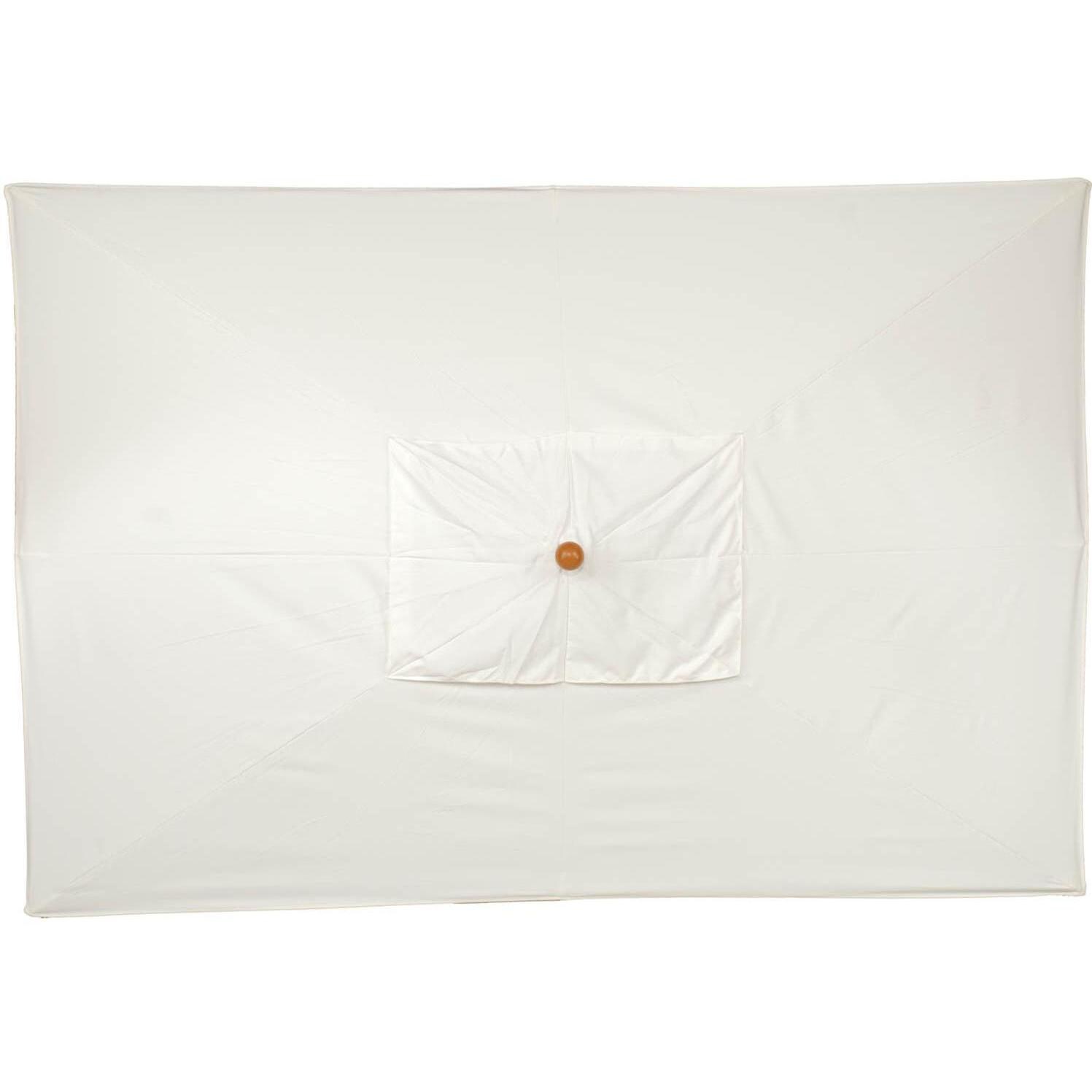 Oxford Garden Rectangular 6 X 10 Ft Hardwood Patio Market Umbrella W Pulley Sunbrella Canvas Canvas Bbqguys