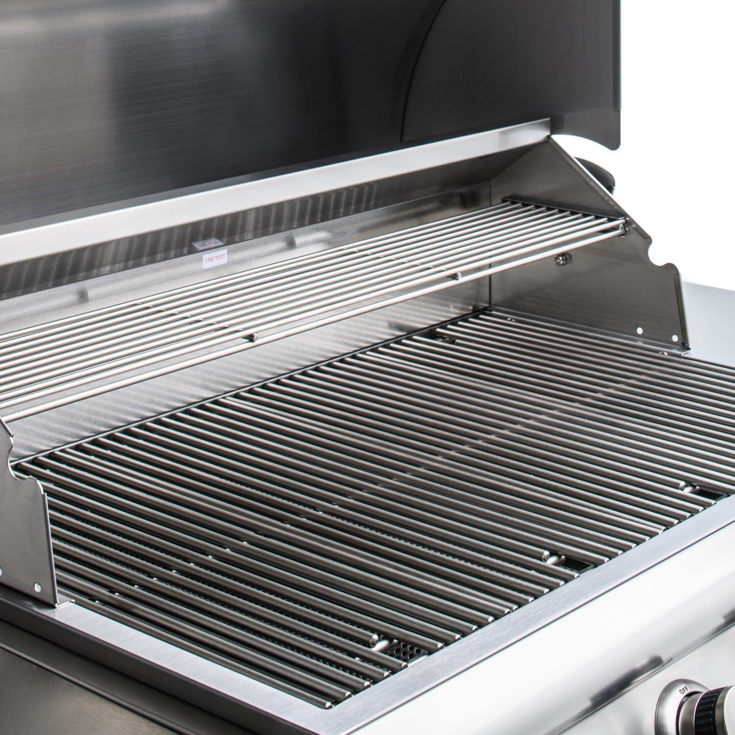 Blaze BLZ-4LBM-NG Prelude LBM 32-Inch 4-Burner Built-In Natural Gas Grill - Warming Rack & Cooking Grates - Detail thumbnail
