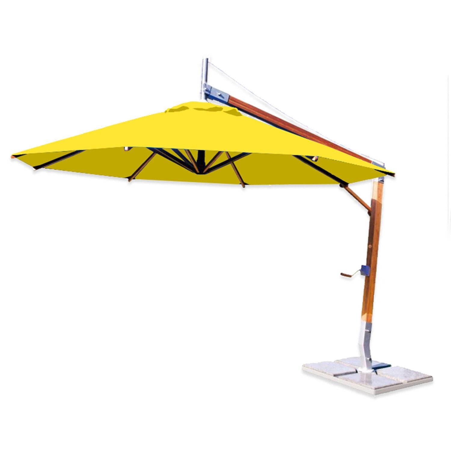 Bambrella Sirocco 10 Ft Round Sidewind Umbrella - Yellow thumbnail